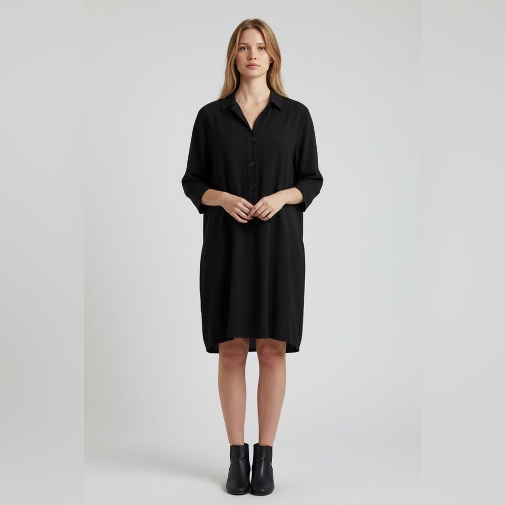 Bimba y Lola NWT Elegant Black Shirt Dress